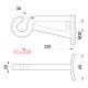 Угловой крюк 208мм, М20, e.angle.hook.pro.20.20.208 Enext p035002