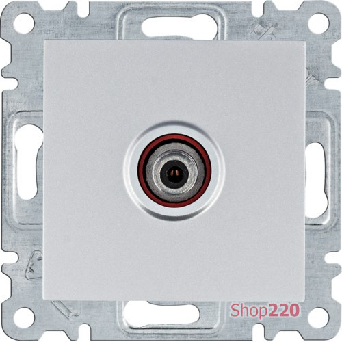 Розетка для спутникового ТВ, серебристый, Lumina WL3232 Hager