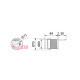 Удлинитель 220В с USB в стол, алюминий, GTV CHARGER MINI AE-BPW1S1UCH-53
