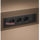 Врезной блок розеток 3х220В + USB тип С, черный, Versaframe ASA 060.40F.00009
