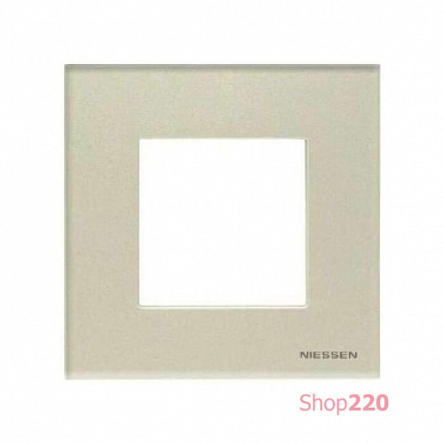 Рамка 1 пост, стекло жемчужное, Zenit ABB N2271 CP