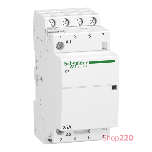 Контактор 25А, 4NO, 220/240В, 50Гц A9C20834