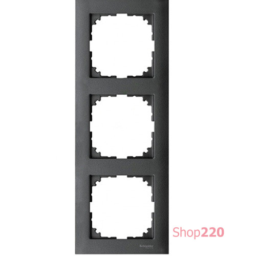 Рамка 3 поста, антрацит, Merten M-Pure MTN4030-3614