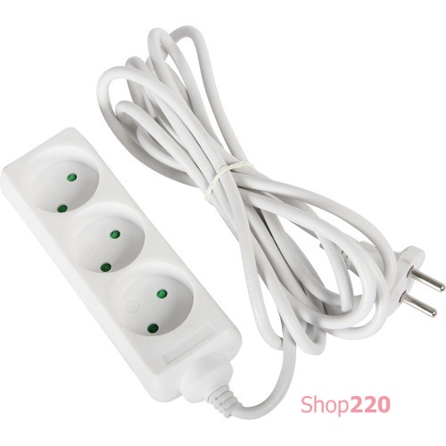 Удлинитель 3 гнезда, 7м, без заземлением, baby protect, e.es.3.7.b Enext s042121