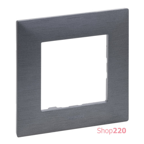 Рамка 1 пост, фактурная сталь, Niloe Step Legrand 863991