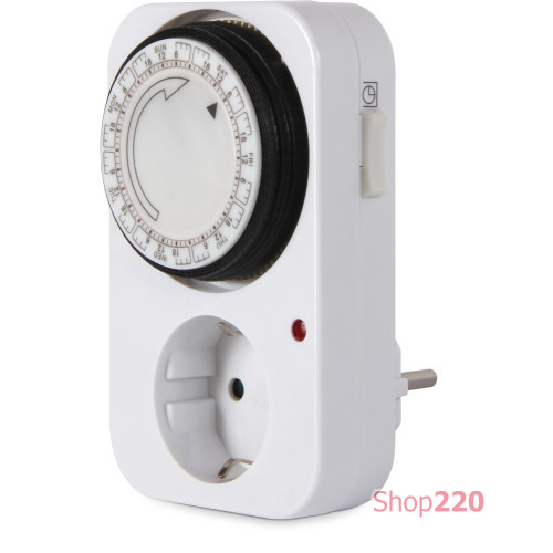 Таймер в розетку недельный, 16А, e.control.t12 Enext i0310019