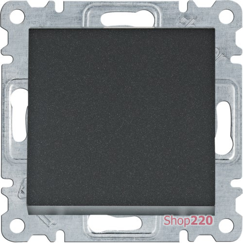 Выключатель одноклавишный, черный, Lumina WL0013 Hager