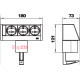 Розеточный блок с фиксатором, алюминий/черный, DB-1B3 D3S OBO Bettermann 6116936