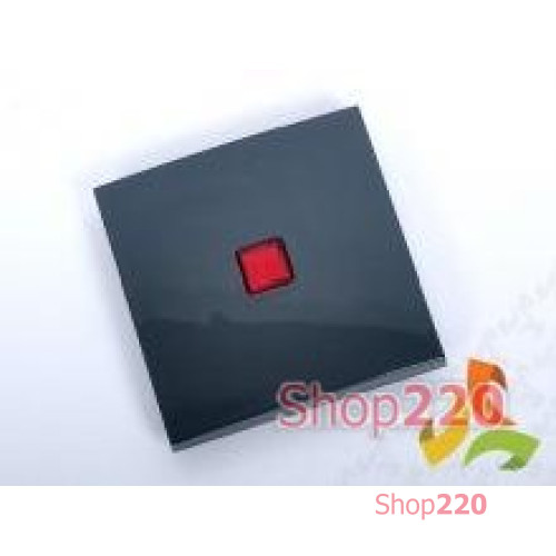 Механизм переключателя c подсветкой, 10А 250В, антрацит, Fiorena