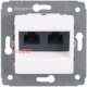 Механизм компьютерной розетки двойной RJ45, белый, 773642 Legrand Cariva
