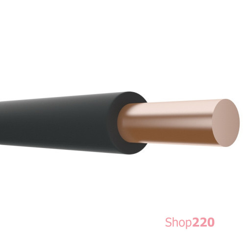 Провод ПВ-1 10 мм кв, черный, ЗЗЦМ