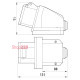 Силовая розетка 16А, 220В, 3 полюса, стационарная, e.socket.pro.3.16