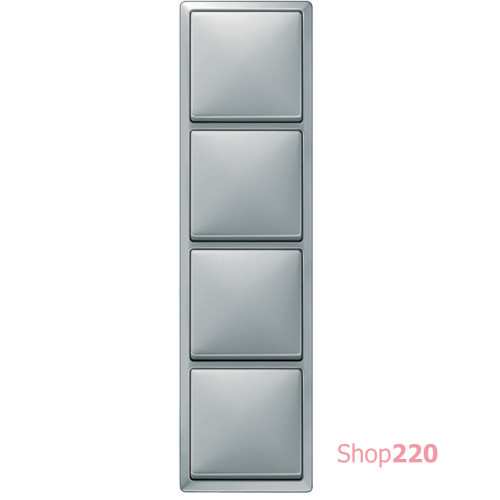 Рамка 4 поста, сталь, Merten Artec MTN481446
