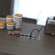 Вращающийся блок розеток 3х220В + USB тип А + С, черное стекло, Versaturn ASA 060.24F.00031