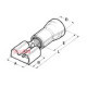 Наконечник Faston 4-6мм кв (мама 6.3х0.8) желтый (50 шт) BM00391