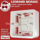 Коробка для накладного монтажа глубиной 40мм, белый, 80281 Legrand Mosaic