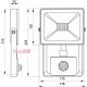 Прожектор светодиодный с датчиком движения 50Вт, 6000К, e.LED.flood.stand.sensor.50.6000 ENEXT l0790009