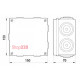 Монтажная коробка 150х150, IP55. e.db.pro.150.150.70 Enext p016004