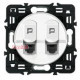 Панель двойной компьютерной розетки RJ 45, белый, 68252 Legrand Celiane