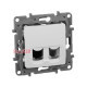 Розетка телефонная RJ-11 и компьютерная RJ-45, белый, 672252 Legrand Etika