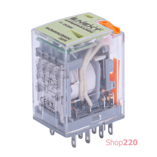 Реле промежуточное 5А, 4 группы контактов, катушка 24В DC, e.relay.pro.5.4.24DC ENEXT p091008