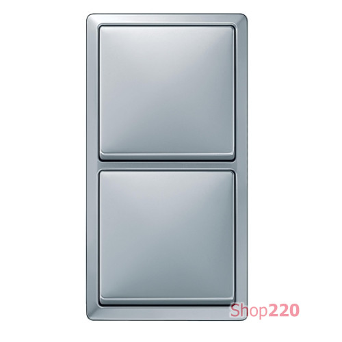 Рамка 2 поста, алюминий, Merten Artec MTN481260