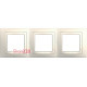 Рамка 3 поста, слоновая кость, Unica MGU2.006.25 Schneider