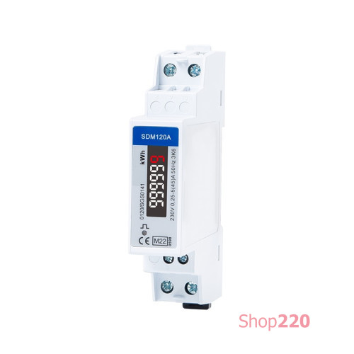 Счетчик модульный, 1x230В AC, Вх.45A (кл.1) Eastron