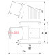 Силовая вилка стационарная 3P+N+PE, 400В, 16А, IP44, Tarel 3622-220