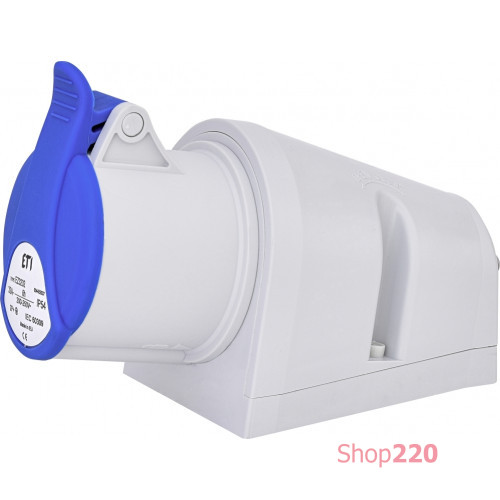 Силовая розетка 32А, 220В, 3 полюса, IP44, стационарная, EZ-3232 ETI 4482037