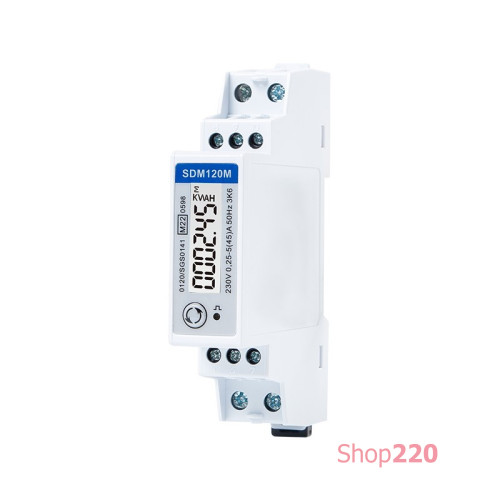 Счетчик модульный, 1x230В AC, с RS485, Вх.45A (кл.1) Eastron