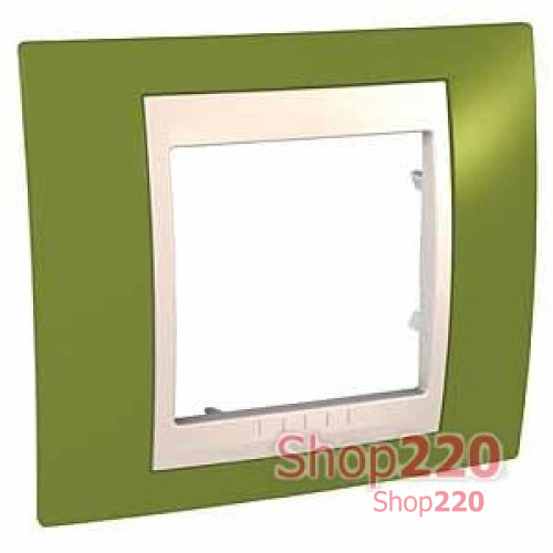 Рамка 1 пост, фисташковый, Unica MGU6.002.566 Schneider