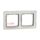 Рамка 2 поста, белое стекло, Sedna Design SDD360802