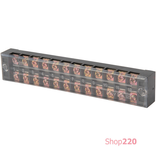 Клеммная колодка защищенная 25А, 12 полюсов, e.tc.protect.25.12 Enext p056010