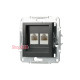 Розетка компьютерная RJ-45 двойная, антрацит, EPH4400171 Asfora Schneider