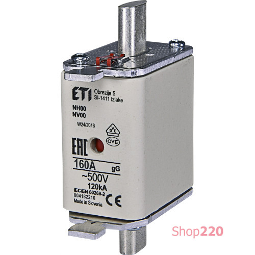 Предохранитель 125А gG Размер NH00, ETI 4182215