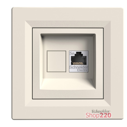 Розетка компьютерная RJ-45, кремовый, EPH4300123 Schneider Asfora