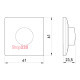 Панель для поворотного диммера, алюминий, e.lux.13011L.13006C.pn.aluminium Enext ins0040104