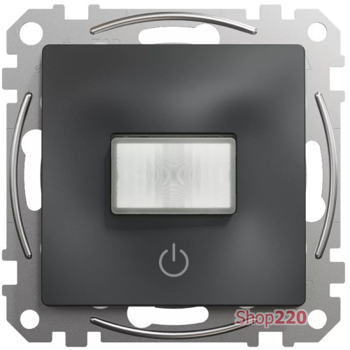 Датчик движения с кнопкой, черный, Sedna Design SDD114504