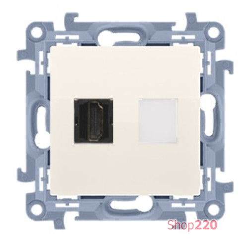 Розетка HDMI, кремовый, SIMON10