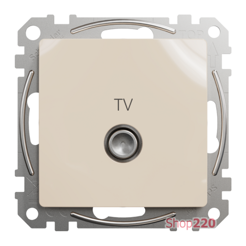 Розетка телевизионная конечная, бежевый, Sedna Design SDD112471