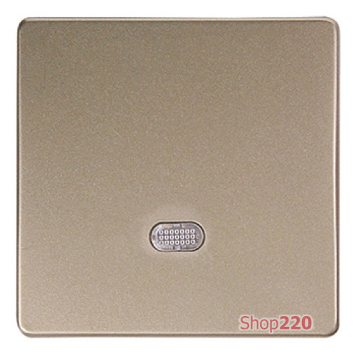 Кнопка одинарная никель с подсветкой, e.lux.11651L.pn.l.nickel Enext ins0040007