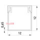 Короб пластиковый 12х12 мм, e.trunking.stand.12.12 Enext s033001