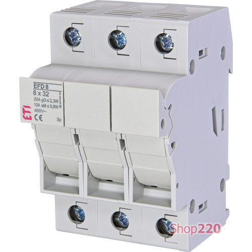 Держатель предохранителей 8х32 до 20А, EFD 8 3p ETI 2520004