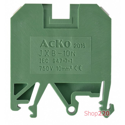 Клеммник JXB 10/35 зеленый A0130010016
