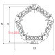 Клеммная колодка пятисторонняя; 20х4; РА; черная; напряжение до 500 V; сечение кабеля до 4мм SP-96_FB