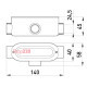 Соединитель ревизионный Т-образный для труб 3/4", e.industrial.pipe.db.revise.t.3/4" Enext i0560002
