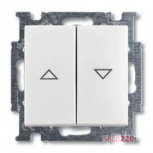Выключатель жалюзи без фиксации, белый шале, ABB 2026/4 UC-96-507 Basic 55