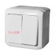 Выключатель IP44 2-клавишный универсальный, белый, 782361 Legrand Forix