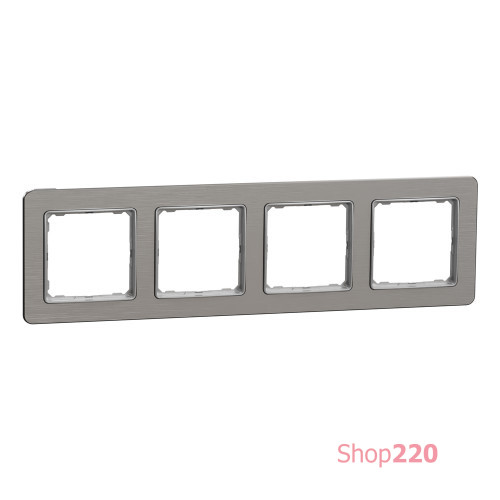 Рамка 4-поста, матовый алюминий, Sedna Design Schneider Electric SDD370804U